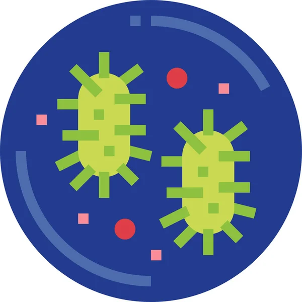 Biología Bacteriana Icono Peritrico Categoría Ciencia Investigación — Archivo Imágenes Vectoriales