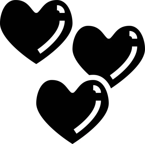 Szív Szerelem Romantika Ikon Szerelem Romantika Kategóriában — Stock Vector