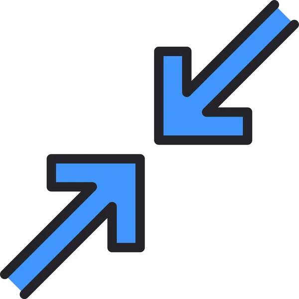 Minimize Arrow Direction Icon — Stock Vector