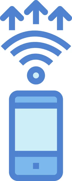 Icona Wifi Della Tecnologia Internet Nella Categoria Data Analysis Database — Vettoriale Stock
