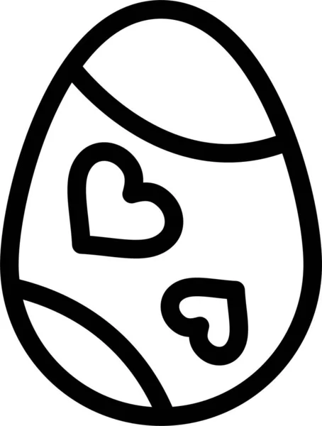 Икона Украшения Птиц Пасхи Стиле Наброска — стоковый вектор