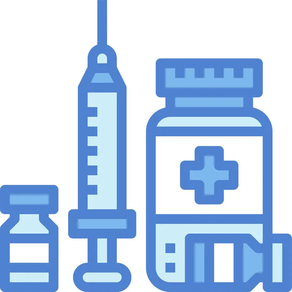 Ícone Seringa Medicamento Antivírus Categoria Hospitais Cuidados Saúde —  Vetores de Stock