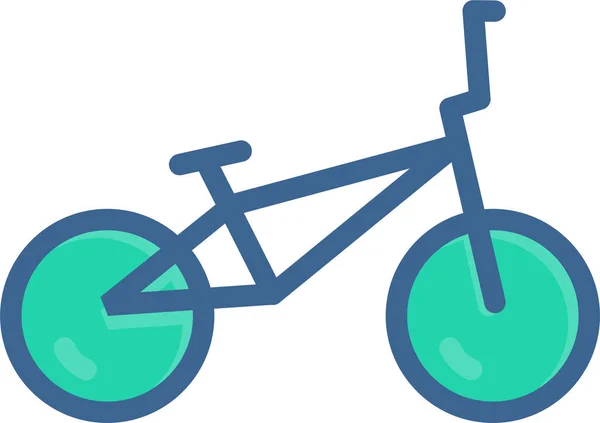 Bicycle Bmx Cycle Icon Filled Outline Style — Stock Vector