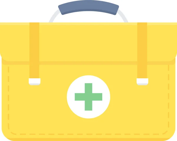 Kit Medical Briefcase Icon Flat Style — Stock Vector