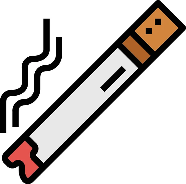 Adicción Cigarrillo Icono Nicotina — Vector de stock