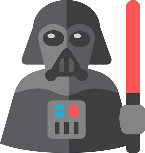 Darth Vader Icono Plano Estilo Plano — Archivo Imágenes Vectoriales