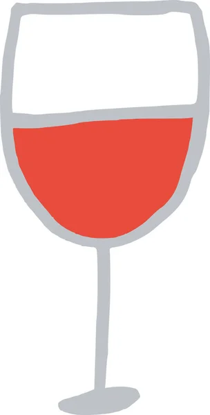 Alkohol Dinner Drink Ikone Handgezeichneten Stil — Stockvektor