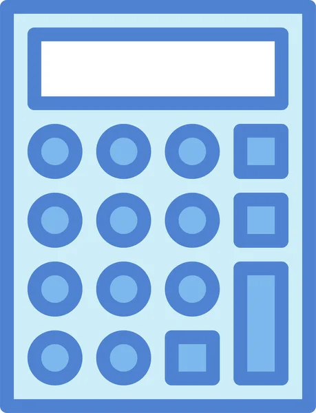 Kalkulator Biznesowy Ikona Matematyczna Stylu Wypełnionym — Wektor stockowy