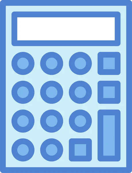 Hesap Makinesi Matematik Simgesi Tam Ana Hatları Biçiminde — Stok Vektör