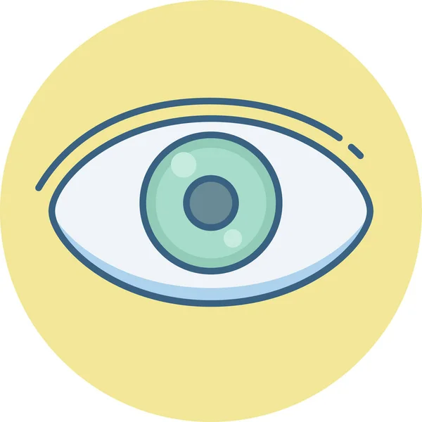 Eye Eye Checkup Look Icoon Gevulde Outline Stijl — Stockvector