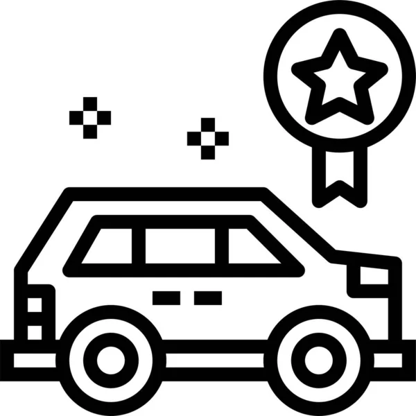 Auto Emblem Medaillensymbol Umrissstil — Stockvektor