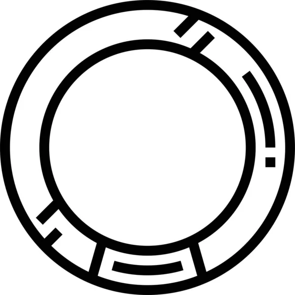 Icono Iluminación Electrónica Circular — Vector de stock