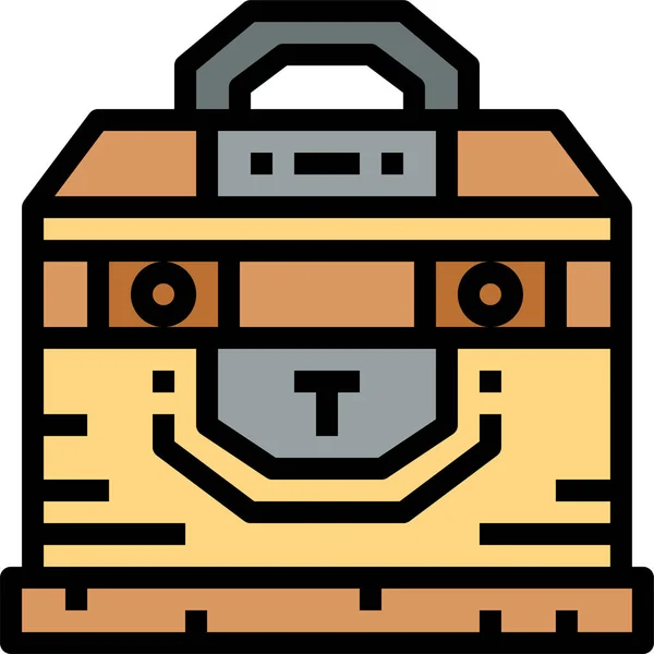 Bandit Box Icono Pecho Estilo Contorno Lleno — Vector de stock