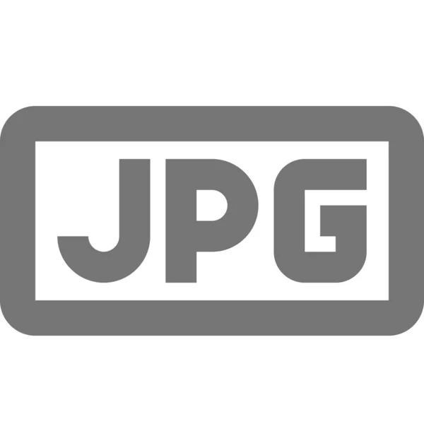 Jpg Extension Image Icon Outline Style — ストックベクタ