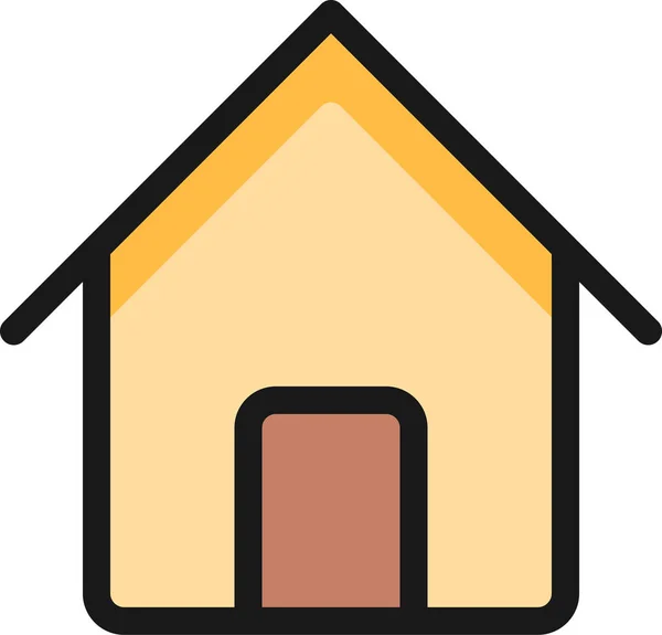 House Filled Outline Ikon Ikon Dalam Gaya Filled Outline - Stok Vektor