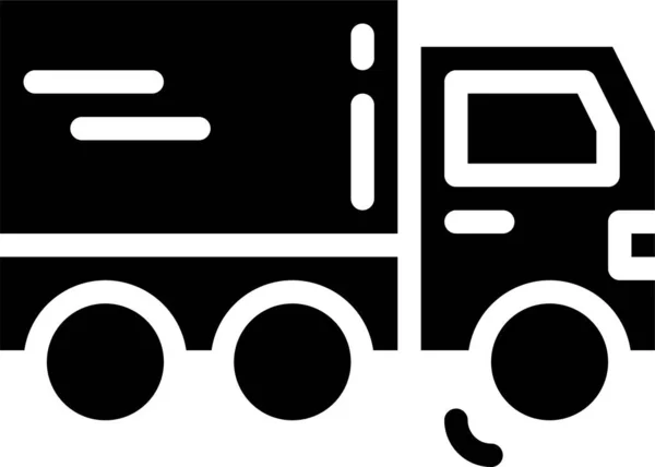 Icono Transporte Entrega Carga Estilo Sólido — Vector de stock
