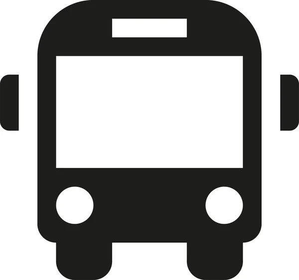 Bus Vervoer Solide Pictogram Solide Stijl — Stockvector
