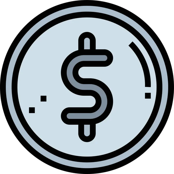 Иконка Деньгами Долларах Стиле Заполненного Контура — стоковый вектор