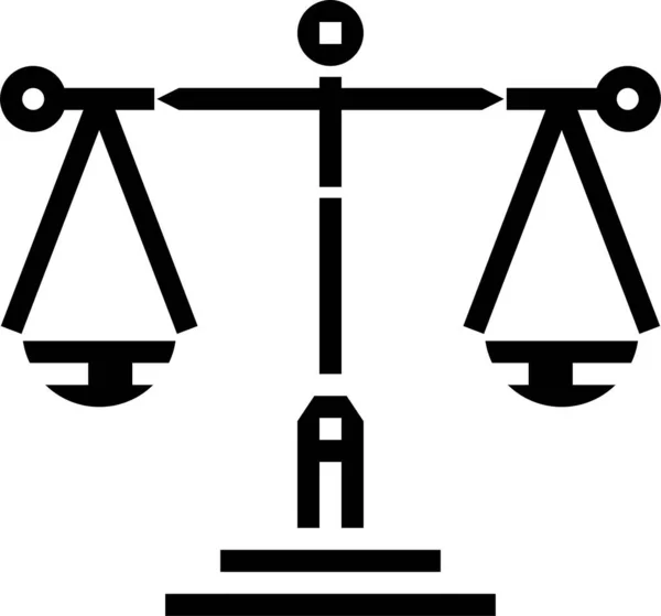 Equilibrio Igualdad Justicia Icono — Archivo Imágenes Vectoriales