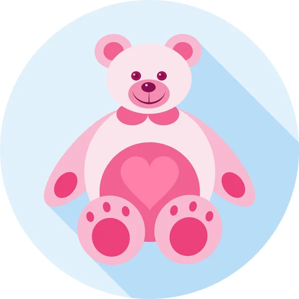 Oso Icono Regalo Peluche Estilo Plano — Archivo Imágenes Vectoriales