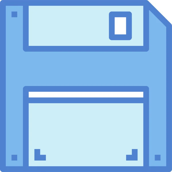 Disk Diskette Bestand Pictogram Gevulde Outline Stijl — Stockvector