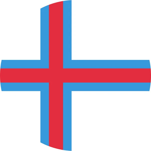 Země Faroe Vlajka Ikona Plochém Stylu — Stockový vektor
