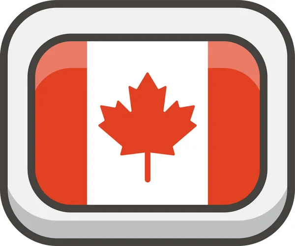 Canada Flag Filled Outline Icono Estilo Esquema Rellenado — Archivo Imágenes Vectoriales