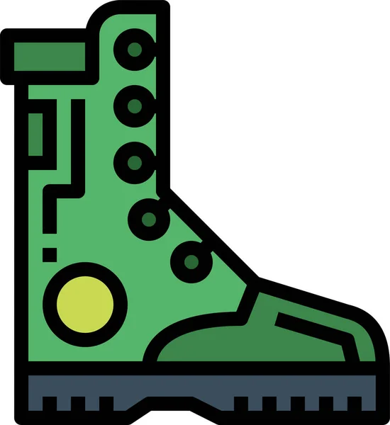 Bota Icono Calzado Moda Categoría Calzado — Vector de stock