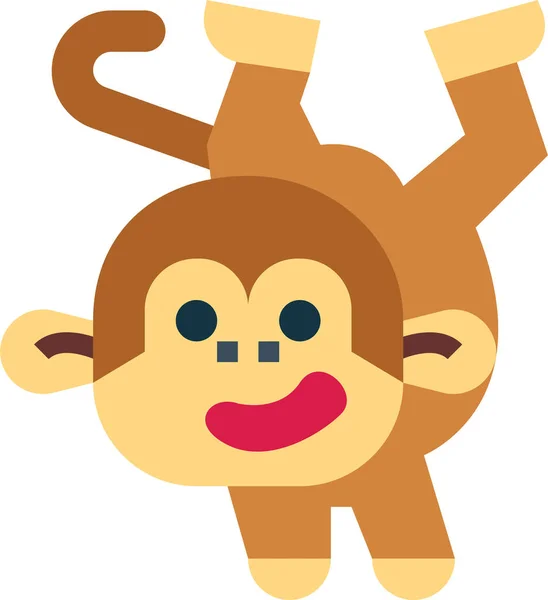 Monkey Animal Mammal Icon — Stock Vector