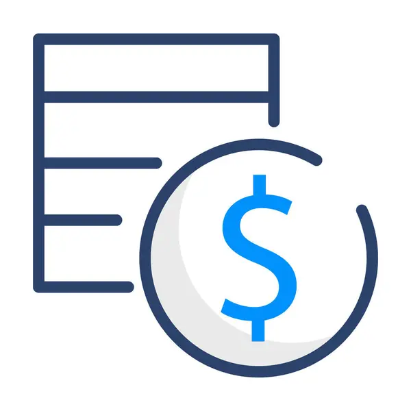 Business Dollar Financiën Pictogram Gevulde Outline Stijl — Stockvector