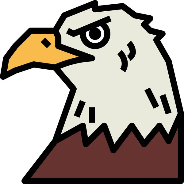 Значок Птаха Орла Яструба Заповненому Стилі — стоковий вектор