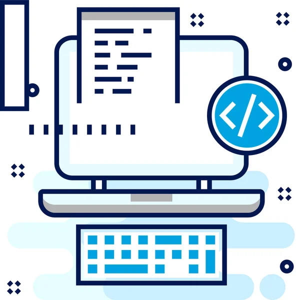 Detalles Los Datos Icono Del Teclado Estilo Contorno Lleno — Archivo Imágenes Vectoriales