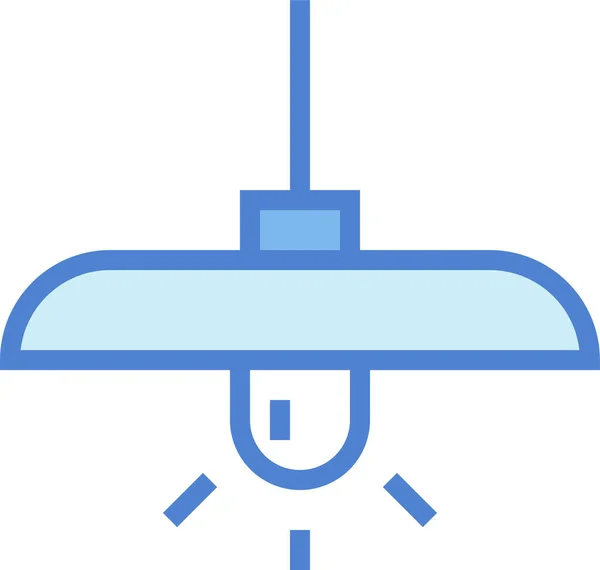 Plafondhanglamp Icoon Gevulde Stijl — Stockvector