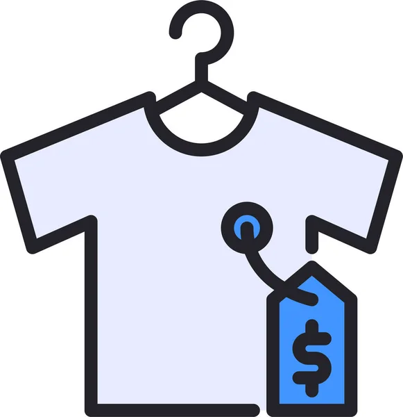 Colgador Ropa Precio Icono — Vector de stock