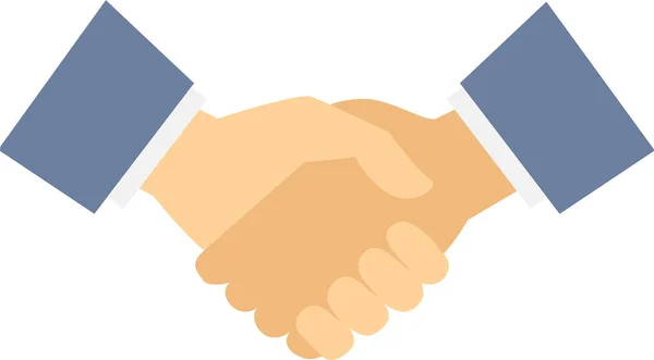 Ikona Biznesowa Umowy Partnerskiej Płaskim Stylu — Wektor stockowy
