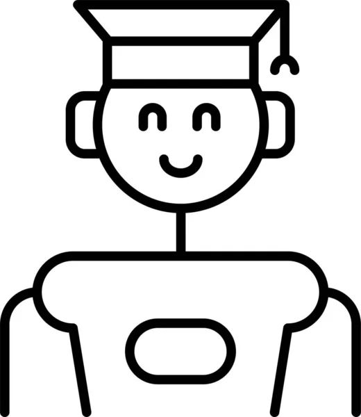 Robot Geautomatiseerde Leraar Pictogram — Stockvector