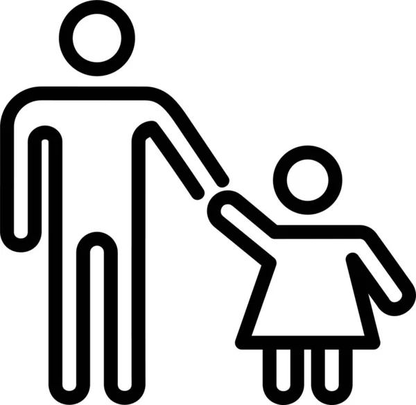 Icône Famille Jour Fille Dans Catégorie Fête Des Mères Pères — Image vectorielle
