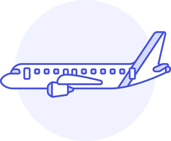 Flugzeuge Transport Flugzeug Ikone Ausgefüllten Umrissen — Stockvektor