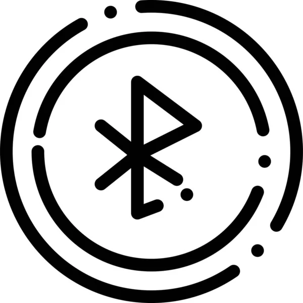 Interfaz Del Bluetooth Icono Estilo Esquema — Archivo Imágenes Vectoriales