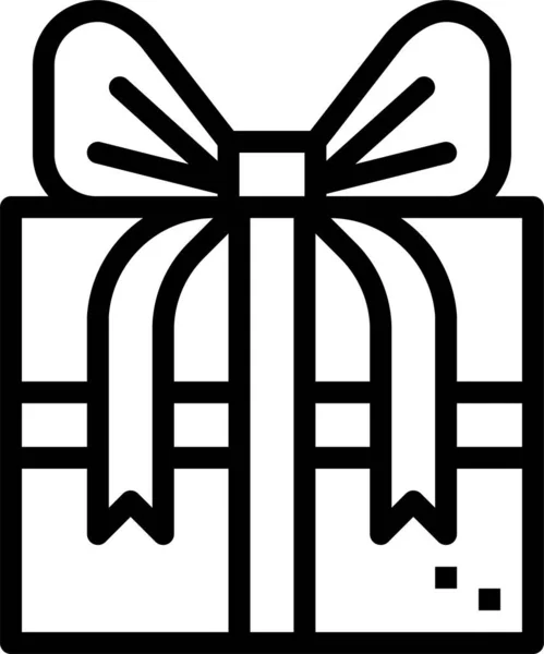 Boîte Arc Icône Cadeau — Image vectorielle
