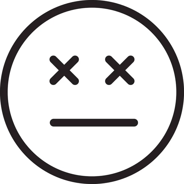 Emoticons Ícone Expressão Emoção Estilo Esboço —  Vetores de Stock