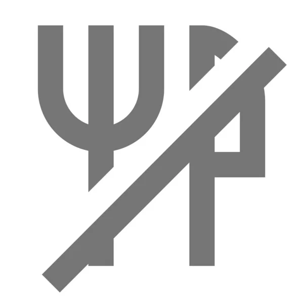 Gabelmesser Erlaubt Symbol Umriss Stil — Stockvektor