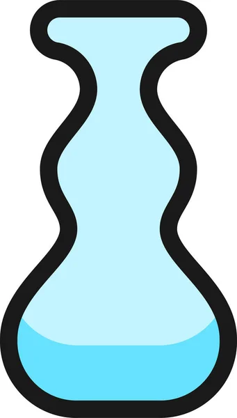 Μπουκάλι Διακόσμηση Γεμάτο Περίγραμμα Εικονίδιο Στυλ Γεμάτο Περίγραμμα — Διανυσματικό Αρχείο