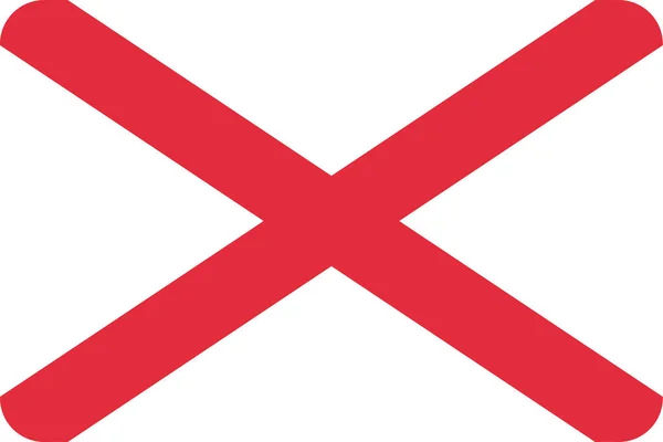 Alabama Amerika Bayrak Simgesi Bayrak Kategorisinde — Stok Vektör