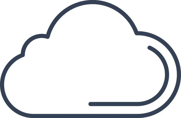 Cloud Downoload Icono Oficina Estilo Esquema — Vector de stock