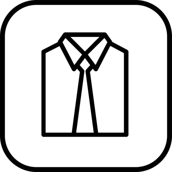 Icono Vestido Ropa Tela Estilo Esquema — Archivo Imágenes Vectoriales