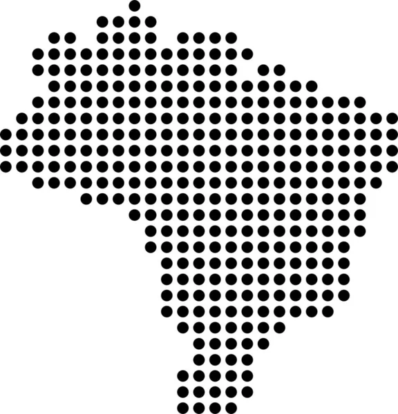 Ікона Країни Бразілія Суцільному Стилі — стоковий вектор