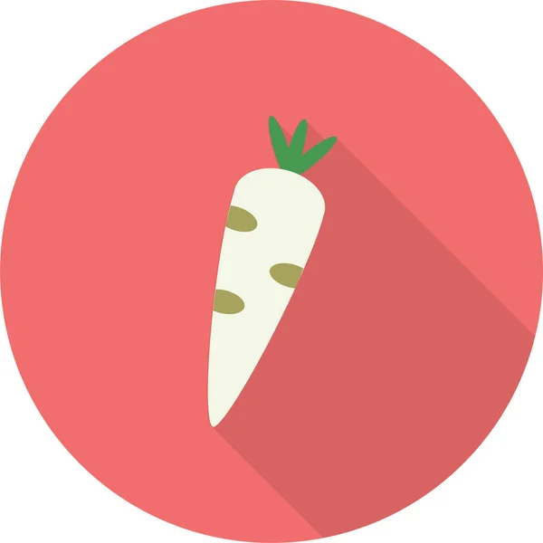 Comida Fruta Icono Saludable Estilo Plano — Vector de stock