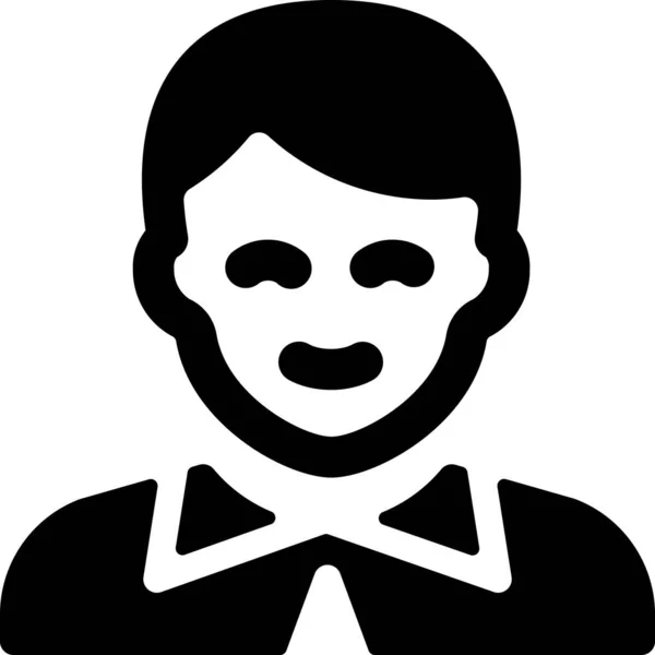 Hombre Personas Icono Usuario Estilo Sólido — Vector de stock