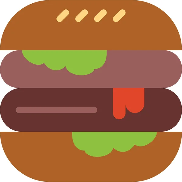 Burger Fast Food Icon — Stock Vector